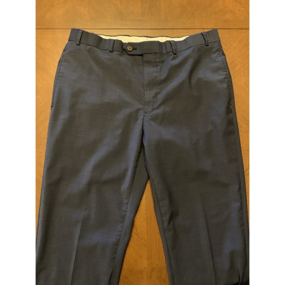 Brooks Brothers Men's Classic fit Dress Pants 34x30.5 Blue Wool blend - Picture 3 of 16